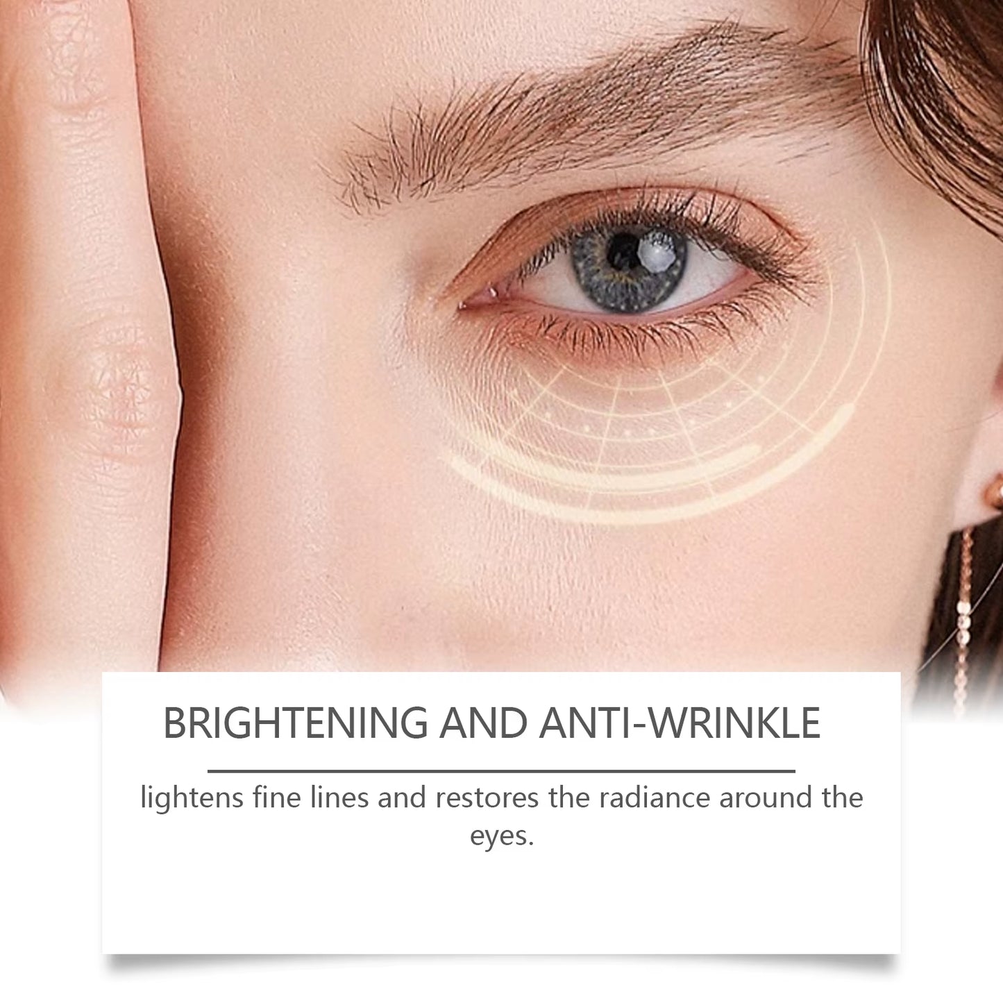 Castor Oil Eye Serum Lighten Wrinkle Remove Dark Circles Eye Bags anti Puffiness Nourish Skin Eye Lifting Firming Massage Roller